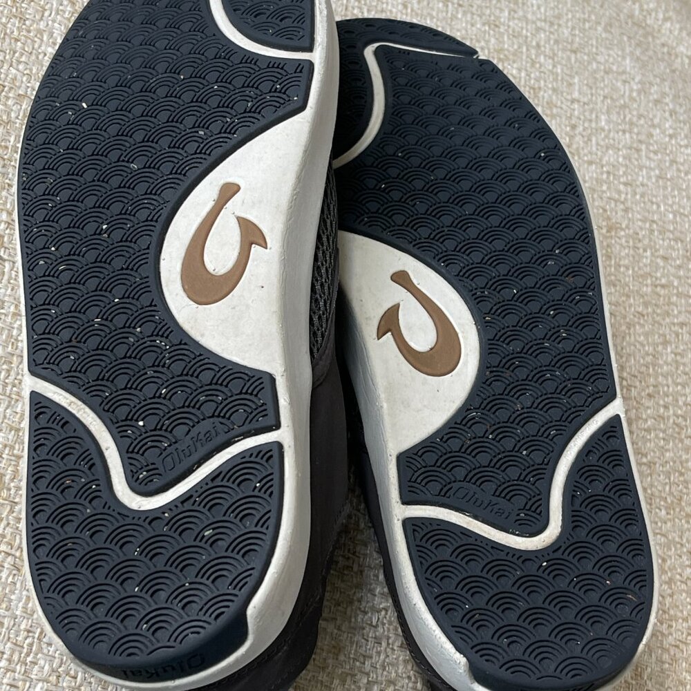 OLUKEI shoes Men's slip-on sneakers size 8M Gray mesh slip-on sneakers - Picture 6 of 7